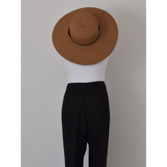 Vintage 90s Black &‎ Green Wool Lined Trousers size 12 | 32 waist - Picture 6 of 10